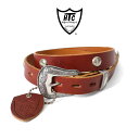 HTC エイチティーシー WESTERN ROUND STUDS 60 ウエスタン スタッズ レザーベルト メンズ **