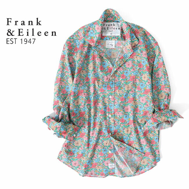 Frank&Eileen フランク&アイリーン FINBAR PGF フィンバー 花柄シャツ 3920700017 フラワー 長袖シャツ メンズ