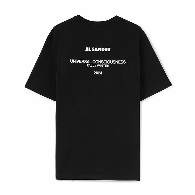 JIL SANDER ジルサンダー 2024FW バックロゴ Tシャツ J22GC0189 J46219 黒 半袖Tシャツ メンズ レディース