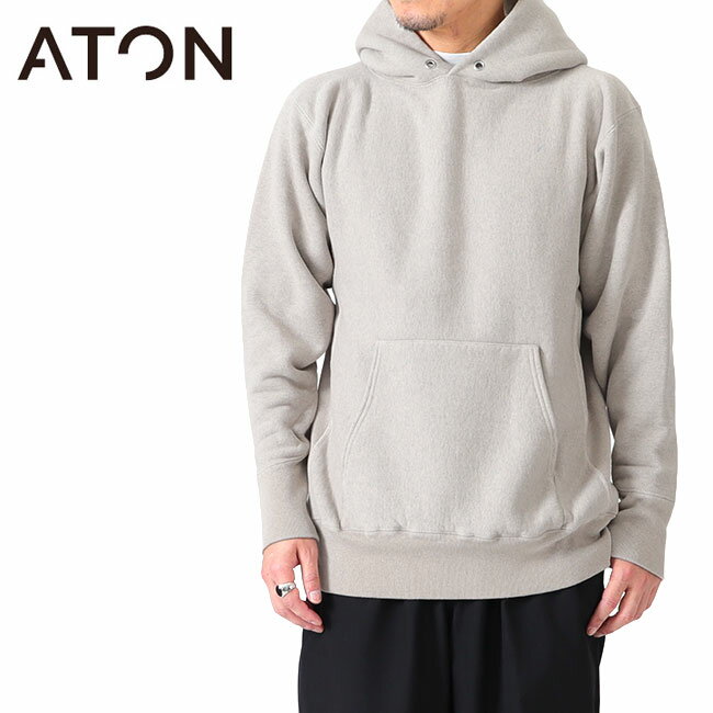ATON エイトン ナチュラルダイ プルオーバー スウェット パーカー 6950 裏毛 天然染め メンズ レディース
