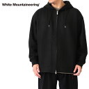 White Mountaineering ホワイトマウンテニアリング メルトンウール ジップパーカー WM2473517 黒 ブラック メンズ
