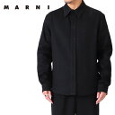 MARNI マルニ ロゴ刺繍 ブラックデニムシャツ CUJU0015S0 UTC418 黒 長袖シャツ メンズ