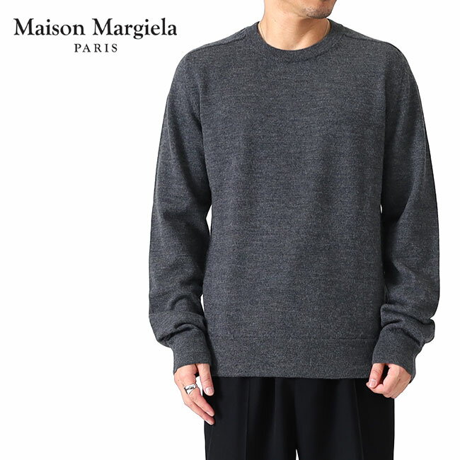 Maison Margiela メゾンマルジェラ 12G エルボーパッチ セーター S50HL0021 M13062 チャコール メンズ レディース