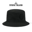 STONE ISLAND ストーンアイランド Compass エンブロイダリー バケットハット K1S159100981 S0065 黒 ブラック 帽子 メンズ...