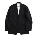 JIL SANDER WARDROBE ジルサンダー ワードローブ ノーカラー ジャケット J23BN0009 J40021 テーラードジャケット 黒 ブラック...