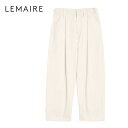 LEMAIRE ルメール プリーツ ワークウェア デニムパンツ PA1201 LD1034 オフホワイト 白 ジーンズ メンズ