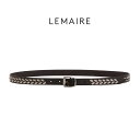 LEMAIRE ルメール アーモンドスタッズ レザーベルト AC1212 LL0055 ナローベルト メンズ レディース **