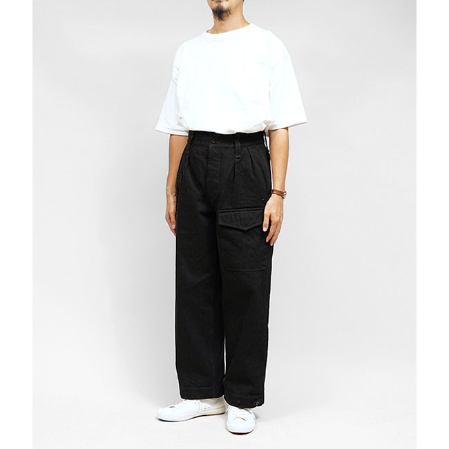 Nigel Cabourn ナイジェルケーボン 50s BRITISH ARMY PANT ブリティッシュアーミーパンツ ブラックデニム 80500050031 ジーンズ 黒 メンズ