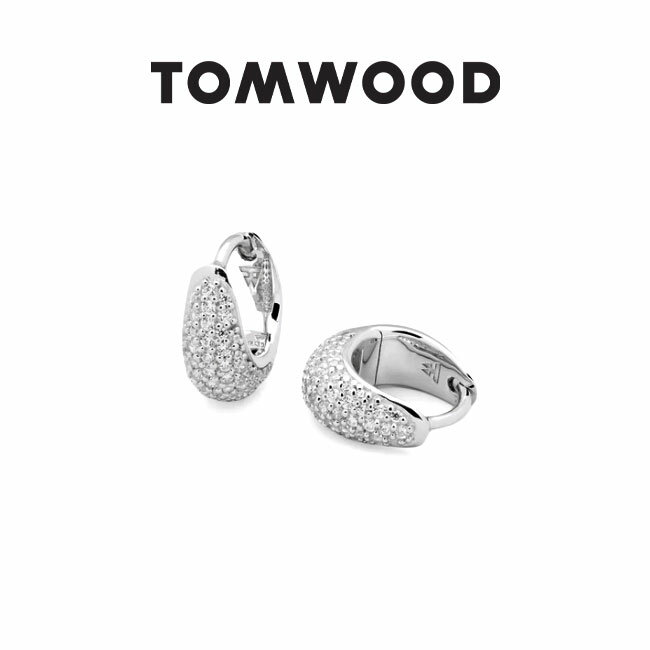 TOMWOOD トムウッド Ice Huggies Pave アイス ハギー ピアス 100525 シルバー 銀 イヤリング ギフト プレゼント **