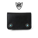 HTC エイチティーシー MULTI CARD CASE FLOWER STONE TQ スタッズ レザー カードケース 名刺入れ ギフト プレゼント **