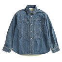 JIL SANDER+ ジルサンダープラス オーバーサイズ ブリーチデニムシャツ J47DL0159 J45291 日本製 セルビッチ 長袖シャツ メンズ