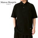 Maison Margiela メゾンマルジェラ オーバーサイズ スタンプロゴ ポロシャツ S50GL0060 M20061 黒 メンズ