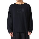 Maison Margiela メゾンマルジェラ スタンプロゴ ラウンドネック ロンT S67GC0040 S24575 ナンバリンロゴ メンズ