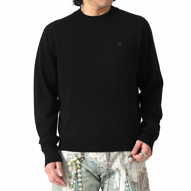 Acne Studios アクネストゥディオズ ヤクウール Faceロゴ クルーネックセーター FA-UX-KNIT000130 メンズ レディース