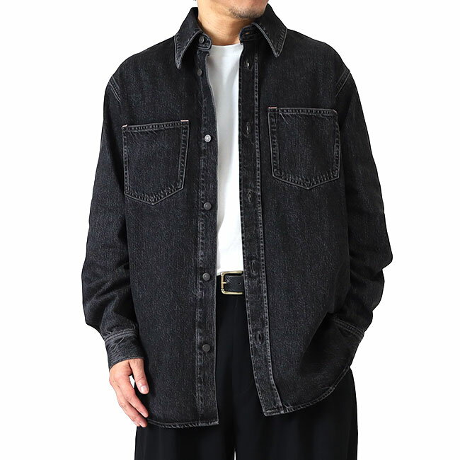 Acne Studios アクネストゥディオズ オーバーサイズ ブラックデニムシャツ FN-UX-SHIR000038 メンズ レディース