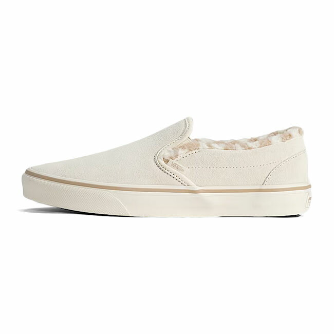 VANS バンズ Classic Slip-On ボア スエード スリッポン VN000DAH89F ベージュ シェルパ スニーカー メンズ レディース