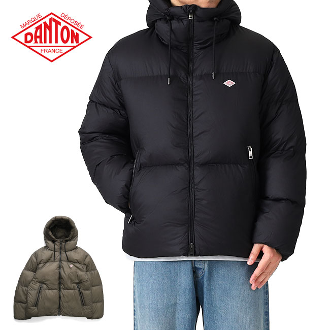 DANTON ダントン ナイロンリップストップ フード付き ダウンジャケット DT-A0707 VAN メンズ