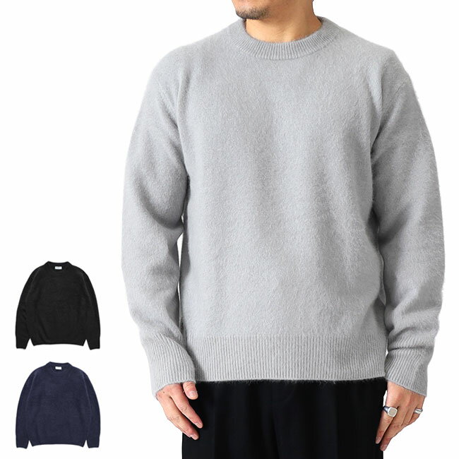 rencontrant レンコントラント フォックスウール シャギー クルーネックセーター 10058-F モヘア メンズ