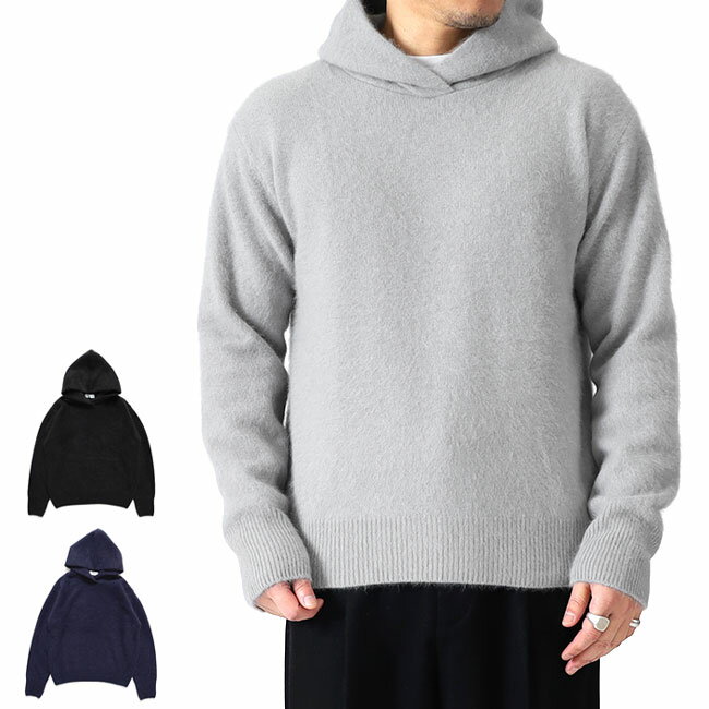 rencontrant レンコントラント フォックスウール シャギー プルオーバーパーカー 10060-F モヘア メンズ