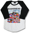 Radiohead レディオヘッド 七分袖シャツ ラグランTシャツ 七分袖 7分袖 長袖 ベースボールシャツ バンドTシャツ ロックTシャツ Rock band T-SHIRTS メンズ レディース ロックファッション 特価