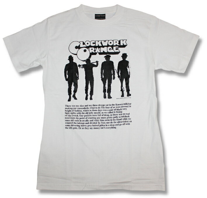 楽天Golden Rock T楽天市場店MOVIE Tシャツ 時計じかけのオレンジ Tシャツ A Clockwork Orange 時計仕掛けのオレンジ ロックTシャツ バンドTシャツ 映画Tシャツ ロック rock band T-SHIRTS tシャツ 海外バンド メンズ レディース キッズ ファッション 映画 Tシャツ