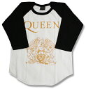 Queen ラグランTシャツ クイーン 七分袖 7分袖 tシャツ 安い バンドTシャツ ロックTシャツ rock キッズ メンズ レディース ユニセックス ベースボールシャツ ロック ファッション