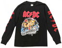 AC/DC ロンT ACDC tシャツ ロングTシャツ 長袖 カットソー エーシーディーシー ロングスリーブ ロックTシャツ バンド Tシャツ ロック ヘビーメタルTシャツ ROCK BAND T-SHIRTS ヘヴィメタルTシャツ メンズ レディース ユニセックス 綿100% コットン