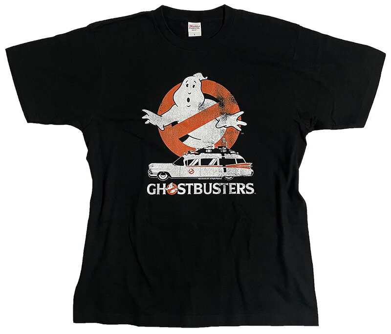 GHOSTBUSTERS ゴーストバスターズ Tシャツ 映画Tシャツ 公式ライセンス ハロウィン MOVIE Tシャツ ロゴプリント 半袖 T-SHIRT 映画 ロックTシャツ バンドTシャツ メンズ レディース ユニセックス No Ghost with Ecto Vector