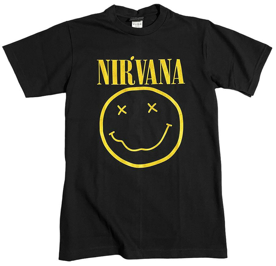 ニルバーナ ニルヴァーナ Nirvana Tシャツ ロックtシャツ バンドtシャツ スマイリー・フェイス メンズ レディース 半袖 ニコちゃん スマイル ロックファッション ユニセックス