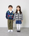 【50%OFF】アーガイルカーディガン/キッズ/セール/205QD631ギフト包装無料 100-130サイズ 子供服 ゴールデンベア Golden Bear