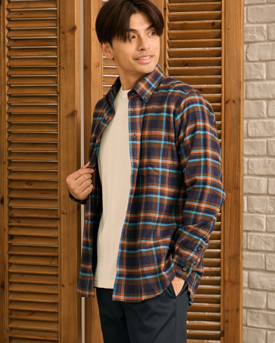 【50％OFF】【公式】チェックシャツ/メンズ/セール/315QD2313L-4L ギフト包装無料 ゴールデンベア Golden Bear