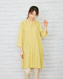 ゴールデンベア 服（レディース） 【30%OFF】ジャガードストライプシャツチュニック/レディース/467H4321ギフト包装無料 M-LL ゴールデンベア Golden Bear