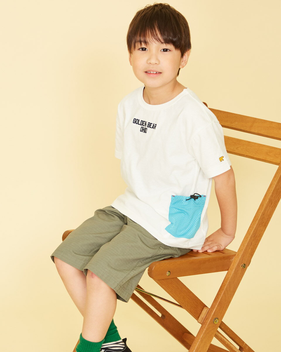 【50％OFF】メッシュポケットTシャツ/男の子/セール/201J4404ゴールデンベア Golde