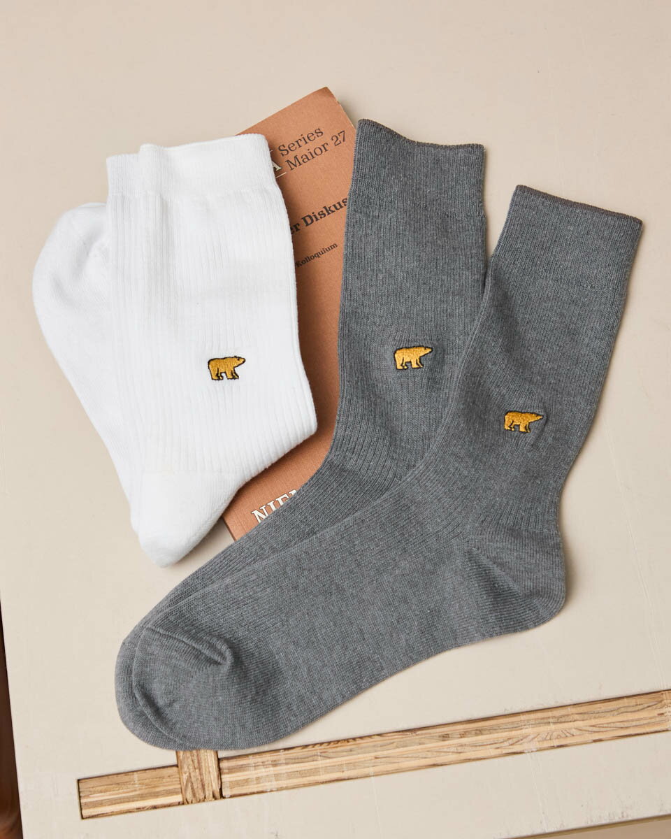 【公式】GB刺繍ロゴ無地ソックス(24-26cm)/メンズ/156J6000M-LL /プレゼント/ギフト包装無料 ゴールデンベア Golden Bear