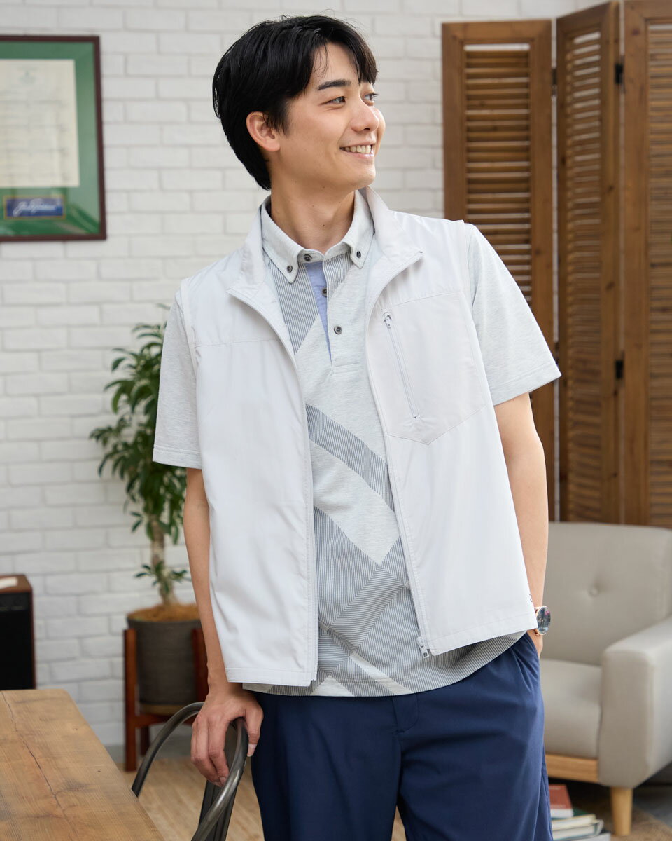 【50%OFF】【公式】ZIPベスト/メンズ/セール/314R4103/M-LL /プレゼント/ギフト包装無料 ゴールデンベア Golden Bear