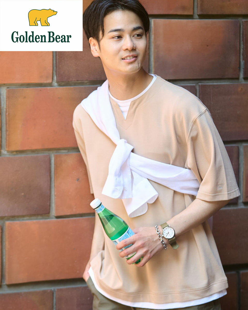 【50%OFF】【公式】キーネックTシャツ/メンズ/セール/314R7516/M-LL/プレゼント/ギフト包装無料 ゴールデンベア Golden Bear