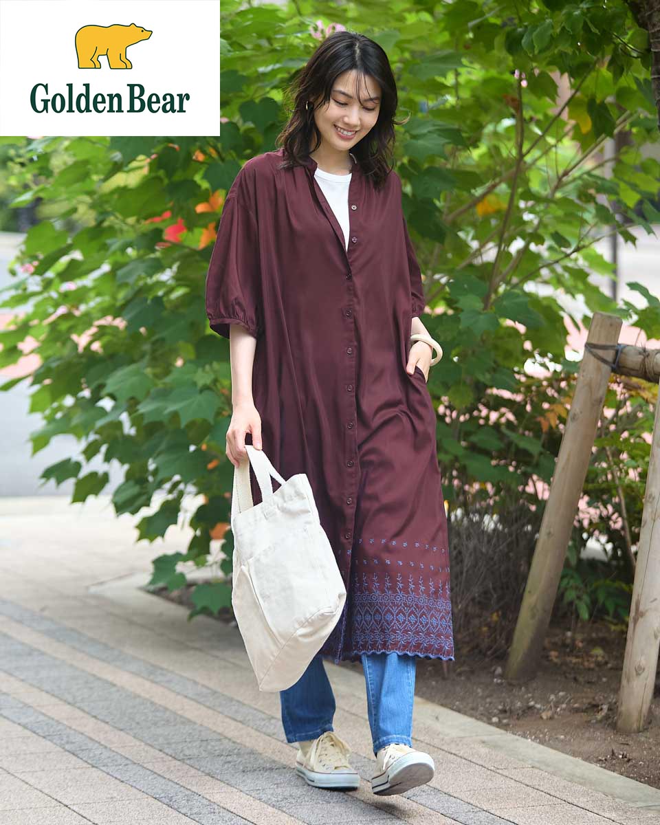 【50％OFF】【公式】刺しゅうワンピース/レディース/セール/467R8310/ギフト包装無料 M-L ゴールデンベア Golden Bear