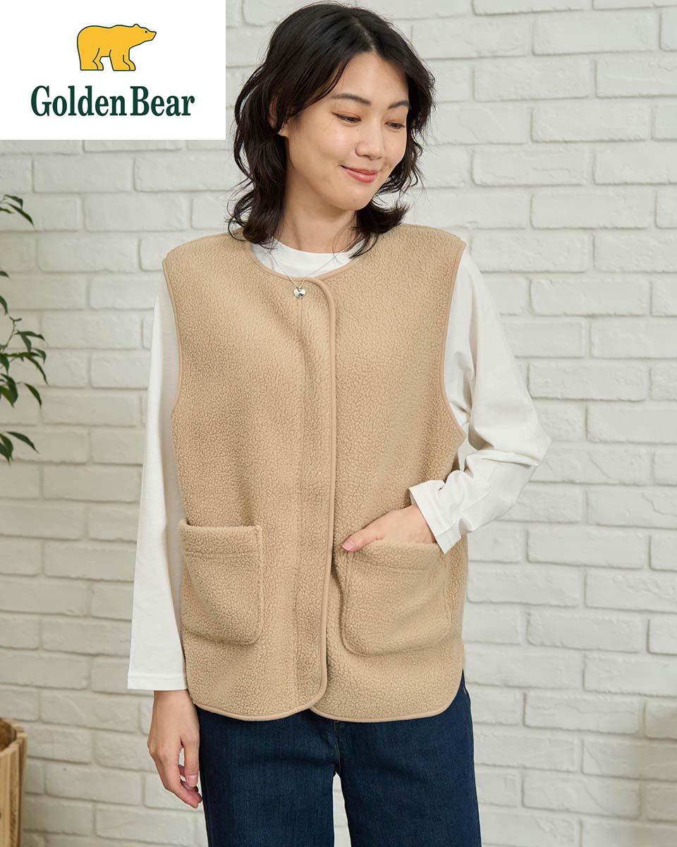 【公式】ボアフリースベスト/レディース/467RD401/ギフト包装無料 M-LL ゴールデンベア Golden Bear