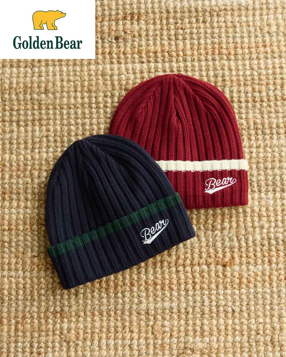 【公式】スクールニットキャップ/メンズ/314RE002/FREE /プレゼント/ギフト包装無料 ゴールデンベア Golden Bear