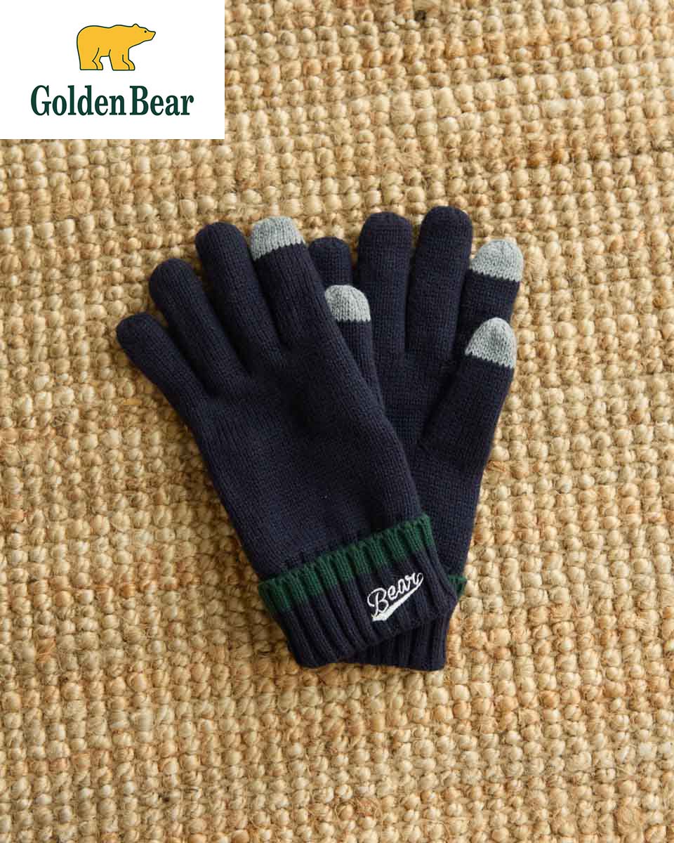 【公式】スクールニットグローブ/メンズ/314RE003/FREE /プレゼント/ギフト包装無料 ゴールデンベア Golden Bear