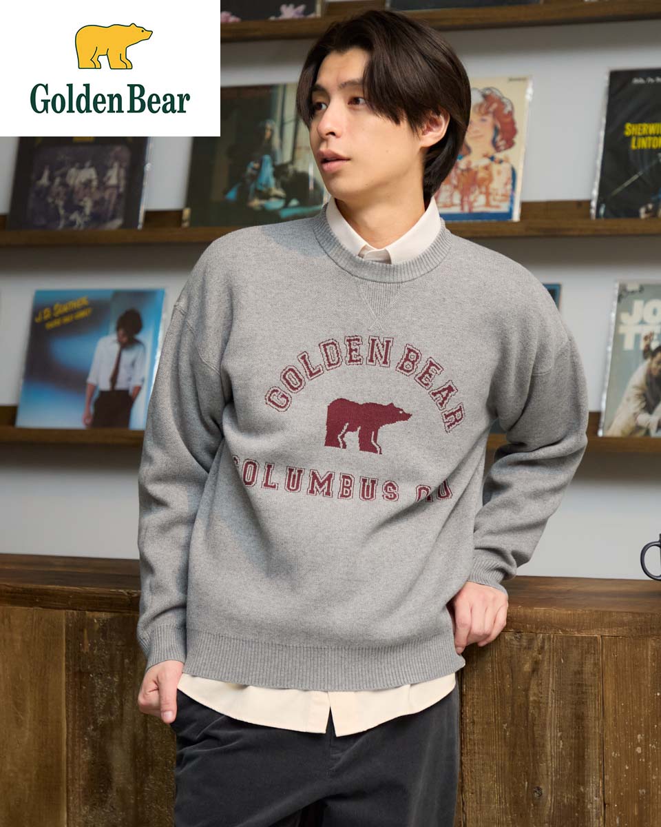 【公式】クマロゴニット/メンズ/314RE631/M-LL /プレゼント/ギフト包装無料 ゴールデンベア Golden Bear