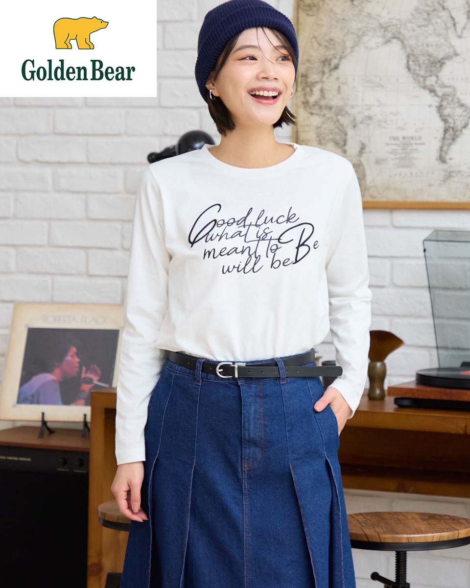 【公式】プリント長袖Tシャツ/レディース/467RE403/ギフト包装無料 M-LL ゴールデンベア Golden Bear
