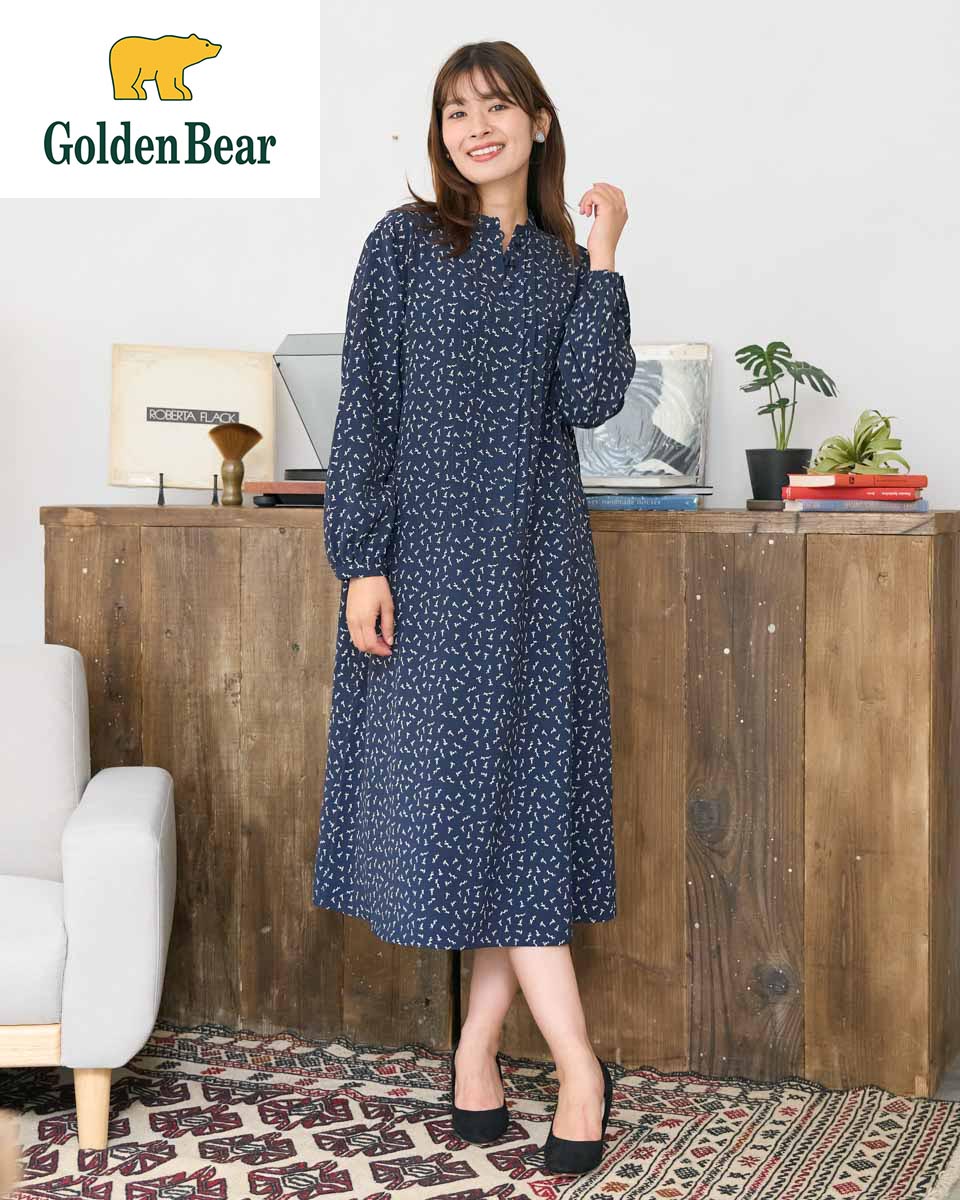 新品タグ付 ゴールデンベア 濃紺 ゆったり ドロップショルダーワンピース L 楽天市場】ワンピース レディース（ブランドゴールデンベア