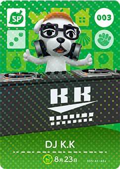 どうぶつの森 amiiboカード 第1弾 DJ K.K SP No.003
