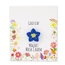 金箔入 ガラスマグネットチャーム 桔梗 花 青 マルチマグネットチャーム 縁起物 開運 招福 マスクチャーム マスク プチギフト プレゼント ギフト