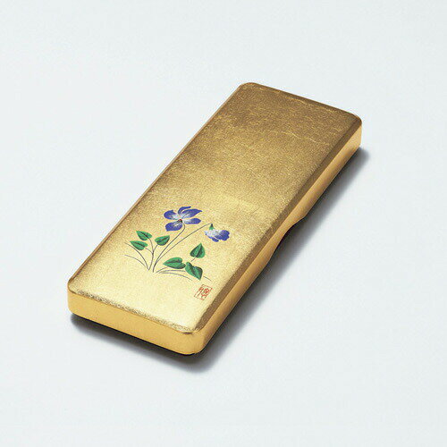 【金箔屋さくだ】ペンBOX「すみれ」金沢箔工芸品 ギフト包装 熨斗 対応 小物入れ 筆箱 ペンケース 鉛筆