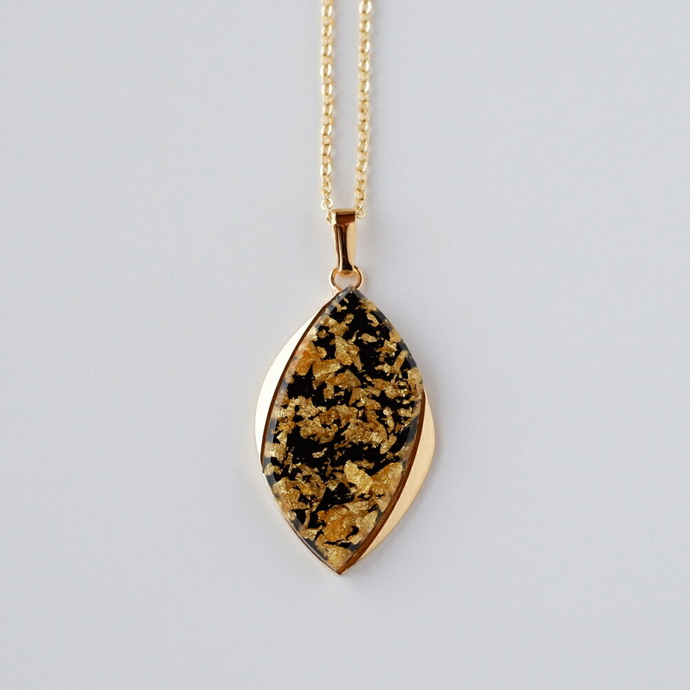 樂天商城 - 金箔入 ネックレス 樹脂 アクセサリー プレゼント 贈り物 海外の方へ 母の日 工芸品 金沢土産 金沢 石川県 石川 和モダン 二本のお土産