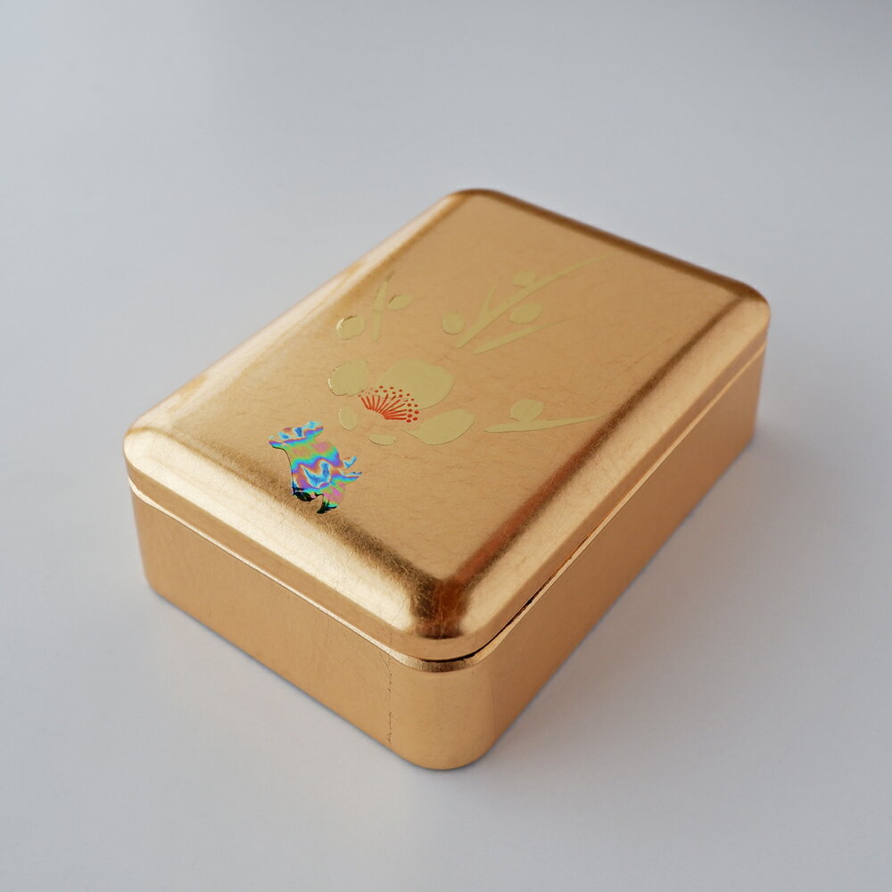 姫小箱 「梅」 金沢箔工芸品 ギフト包装 のし 対応 お菓子 お菓子入れ 小物入れ 内祝い 引き出物 プレゼント 贈り物 記念品 金沢 小物 ギフト 出産祝い 結婚祝い 新築祝い 敬老の日 母の日 父の日