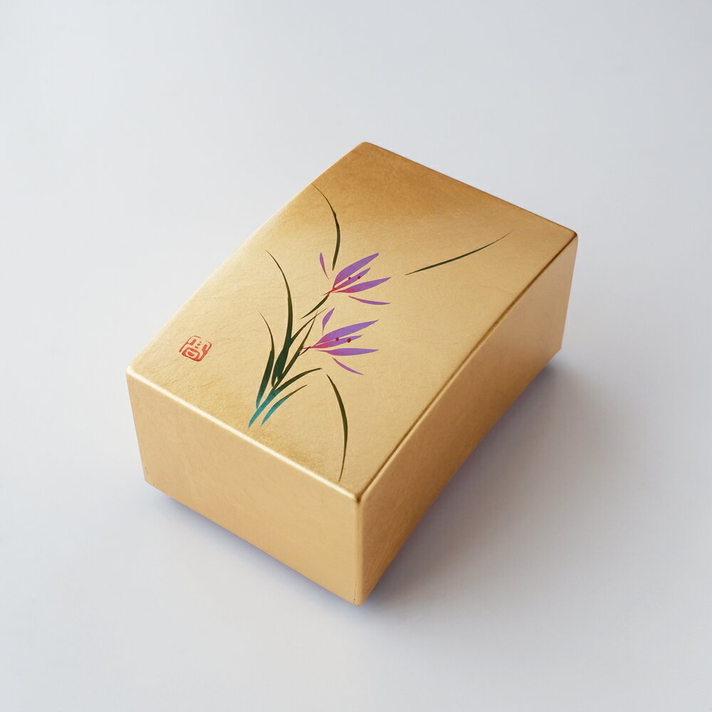 樂天商城 - 浮橋小物入 「ラン」 金沢箔工芸品 ギフト包装 のし 対応 お菓子 お菓子入れ 小物入れ 内祝い 引き出物 プレゼント 贈り物 記念品 金沢 小物 ギフト 出産祝い 結婚祝い 新築祝い 敬老の日 母の日 父の日