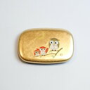 小判コンパクト 「ふくろう」 金沢箔工芸品 漆器 ギフト包装 のし 対応 コンパクトミラー 手鏡 ミラー プレゼント 工芸品 お祝い